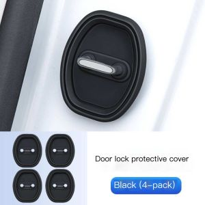 4PCS Silicone Car Door Lock Latches Cover Universal Shock Absorbing Cushioning Crash Protection Pad Car Waterproof Door Lock Anti-collision Protection Pad