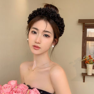 MillionGrid Lưới sợi xếp li Headband headpiece phụ nữ Organza Headband màu tinh khiết xếp li mặt rửa mũ nón linh hoạt Phụ kiện tóc