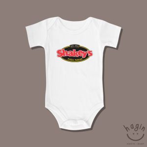 Bộ đồ liền thân cho bé theo chủ đề đồ ăn của Haginbaby kiểu dáng Shakeys Pizza dành cho các cột mốc phát triển của bé chất liệu 100% cotton.