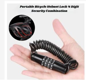 Security Combination Bicycle Helmet Kunci Helm Panjang Anti Maling Gembok Helm