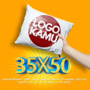 PLASTIK POLYMAILER AMPLOP CUSTOM LOGO 35X50 DESAIN