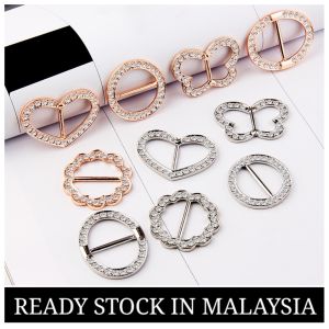 1 Pc Emas Korea Cincin Selendang Buckle Muslimah Hijab Pin Kerongsang Cincin Tudung Cincin Tudung pin Bawal [Baru]