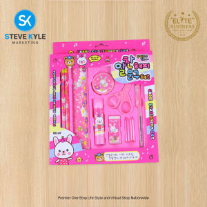 Set Korean Creative Stationery for School Pencil Ruler Sharpener