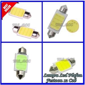 Lampu Led Plafon Mobil FESTOON 12 LED COB PLASMA 36mm PUTIH Universal MS