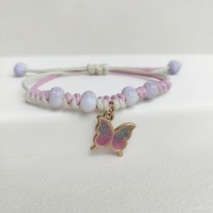 Couple Bracelets Yin Yang Tai Chi Alloy Pendant Adjustable Braid Chain Matching Lover Bracelet