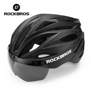 Rci Rockbros TT36 10110045 Helm Sepeda Gowes Bicycle Helmet With Magnetic Glasses Adjustable MTB Roadbike Seli
