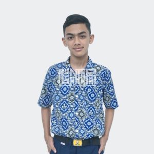 Baju Batik Sekolah Tunas harapan size SMP/SMA Lengan Pendek