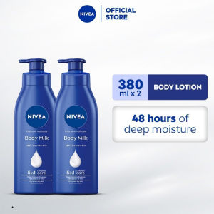 PACK OF 2 NIVEA Body Intensive Moisture Milk Moisturizing Body Lotion for Dry Skin 380ml