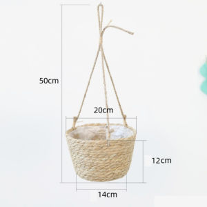 Woven Hanging Planter Basket Plant Pot Hanger Indoor Outdoor Balcony Flower Pot Holder