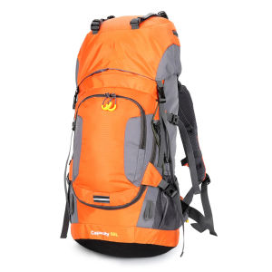 [Legend6] กระเป๋าเป้เดินป่ากันน้ำ 60 ลิตร สำหรับตั้งแคมป์ ปีนเขา ปั่นจักรยาน กระเป๋ากีฬากลางแจ้งพร้อมผ้าคลุมกันฝน