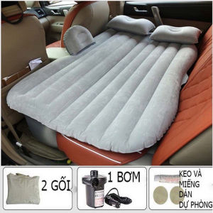 Đệm (Nệm) Hơi Ô Tô Cao Cấp Vải Dù ( Nhiều Màu ) Giá Tốt Chất Liệu Vải Dù Nhung Bền Đẹp Êm Ái Không Dò Hơi - giường Nằm cho xe hơi - Đệm giường hơi xe ô tô loại tốt - đệm hơi ghế sau ô tô