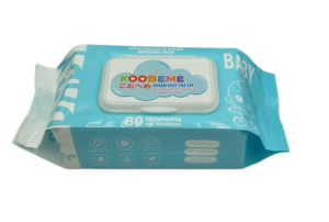 Khăn ướt trẻ em Koobeme khăn to dày đủ 80 tờ không mùi nặng 700gram