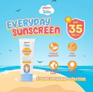 Pigeon Teens Everyday Sunscreen SPF 35/PA+++ 30ML - Sunscreen Remaja Real SPF