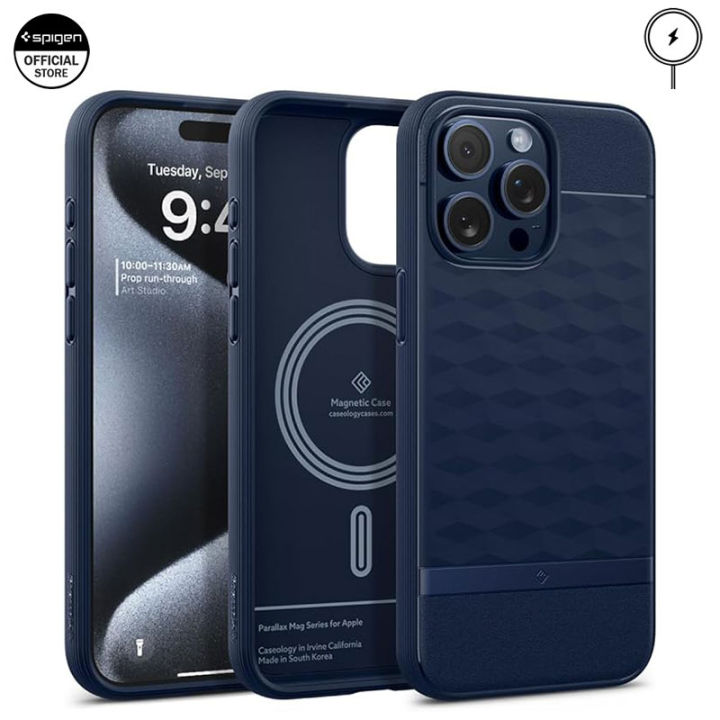 Caseology Parallax Mag – Custodia Per IPhone 14 Pro – Nero Opaco – Con Magneti MagSafe - 3