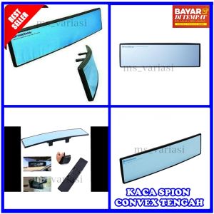 Kaca Spion Tengah Mobil Variasi CONVEX Biru Special Edition Broadway Mirror Anti Glare Wide View MSV
