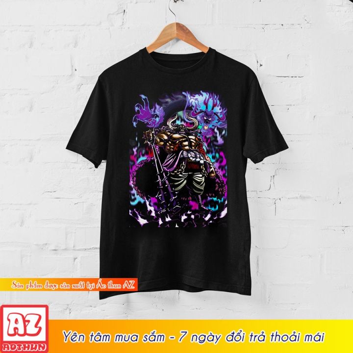 Áo Thun Nam In Hình One Piece Kaido Luffy 3D Màu Đen Ngầu M3021 | Lazada.vn