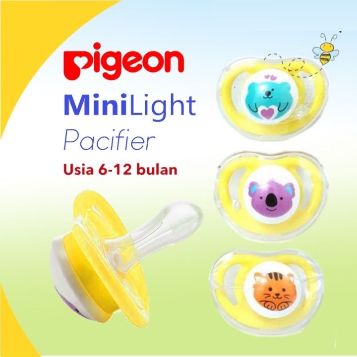 ECER] Pigeon Baby Silicone Mini Light Pacifier 6+ Empeng Silicon