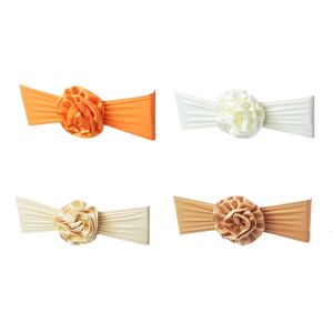 Chair Back Flower Decoration Ribbon Chair Flower High Elasticity Flower for Weddings and Celebrations