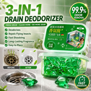Drain Cleaner Deodorizer Water Soluble Beads Quick Unclog Sink Pipe Cleaner Effective German Formula Kitchen Bathroom Use