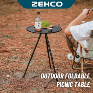 Portable Camping Table Round Circle Aluminum Alloy Outdoor Coffee Table Compact Picnic Table Meja Camping Lipat 露營桌子露营茶几桌