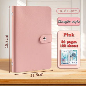 100 Envelopes Money Saving Challenge Save Money PU Mini Binder Savings Challenge PU Album Cash Book