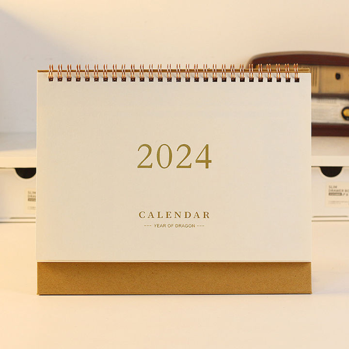 2024 Retro Simple Desk Calendar To Do List 365 Days Yearly Monthly