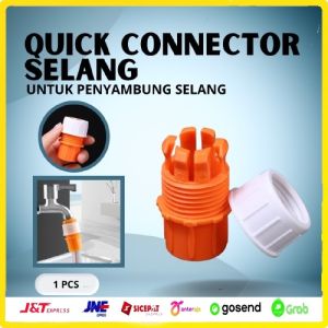 (1 PCS) Konektor Selang Penyambung Keran Quick Relase Connector Sambungan Selang Ke Keran Kran Air Penyambungan Selang Female 3/4 Inch In 3/4"