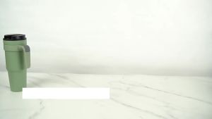 Double Wall Vacuum Insulation Stainless Steel Christmas Mug With Lid 40oz Tumbler With Handle