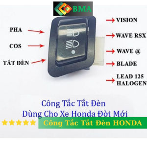 Công Tắc Tắt Đèn Lắp Zin Wave Mới RSX Lead 125 Vision 2021.... Cao Cấp