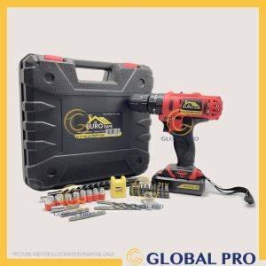 Eurosafe 21V Cordless Drill Impact Drill Cordless Screwdriver Hand Drill Portable Drill with LED Work Light ES-1026RD