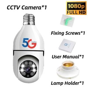 V380 Pro Dual Lens cctv connect to cellphone Bulb Light cctv camera wifi connect 360 8MP PTZ Controls Two Way Audio and Speaker ip Security Cameras Full HD Night Vision Human Detection Smart CCTV Camera