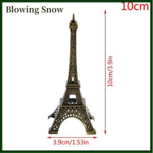 Blowing Retro Paris Eiffel Tower Model Home Desk Bronze Metal Statue Figurine Decor