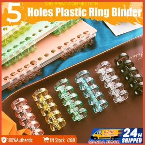 5 Holes Loose-Leaf Plastic Ring Binder Ring Binding Spines Combs DIY Colorful Crystal Ring For A4 A5