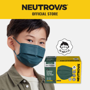 Neutrovis 4-Ply Kids Premium Medical Face Mask 50s - Hunter Green (KIDS)