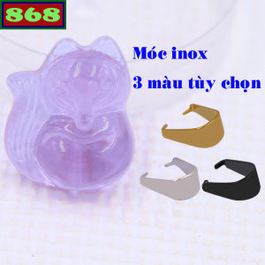 Mặt dây chuyền hồ ly 4 cm x 4.6 cm ( size lớn ) đá thạch anh xanh lá kèm vòng cổ hạt chuỗi đá đen - mặt dây chuyền phong thủy hồ ly đá