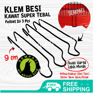 SEMPATI Klem Kawat Besi Klem Tebok Lovebird Pleci Jepitan Plat Pengait Tebok Kaki Sangkar Kandang Kapsul Burung Heloped Pleci Branjangan Anis Dll KLKWT