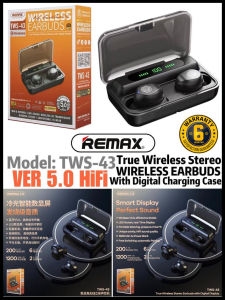 REMAX TWS Earbuds Wireless Earbuds TWS Earbuds TWS Wireless Earbuds Powerbank TWS-43 Earbuds Bluetooth Earbud Wireless