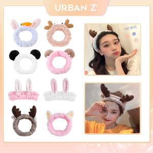 READY STOCK Polar White A1008 18 Colors Varieties Women Cosmetic Hair Headband Wash Face Soft Colourful Ribbon Headwear Headbands Hair Bands Make Up
