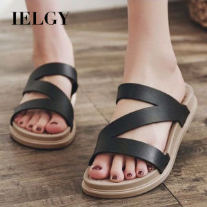 IELGY Dép nữ áo khoác ngoài mùa hè Hàn Quốc cho học sinh phiên bản Ins siêu lửa Xăng-đan và dép phẳng