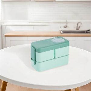 MD-C779 Kotak Makan 2 Tingkat Portable 1050ML Ada Sauce Cup / Lunch Box 2 Layer /Rantang Makanan Set