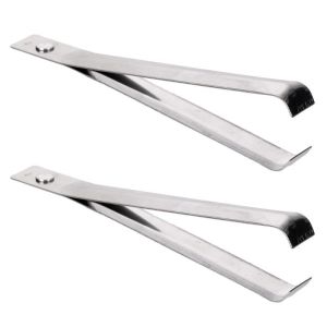 2PCS Stainless Steel Manual Peeling Garlic Clip Quick Garlic Peeler Hair Plucking Tweezers Peeling Tool