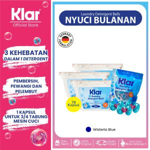 KLAR Laundry Detergent Balls 3in1 (Paket Nyuci Bulanan) 3 Box + 1 Sachet