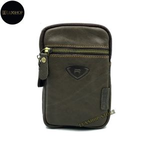 Rush Rider Leather Mobile Phone Bag Cowhide Leather Pouch Waist Bag Handphone Bag