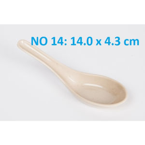 Bộ 10 muỗng phở cơm canh nhựa Melamine nâu bóng nhiều kiểu