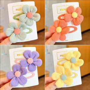 Childrens Cute Fabric Flower Hair Clip Fashion Girl Hairpins Sweet Cute Flowers Hair Clips Baby Headdress