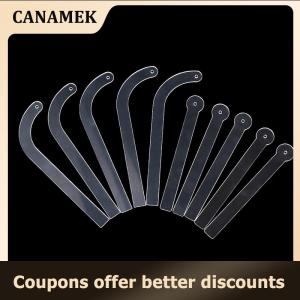 【 CANAMEK 】 1 5Pcs Clear Acrylic Earring Display Holder Rack Earring Wearing Effect Stick Ear Stud Jewelry Try On Stick