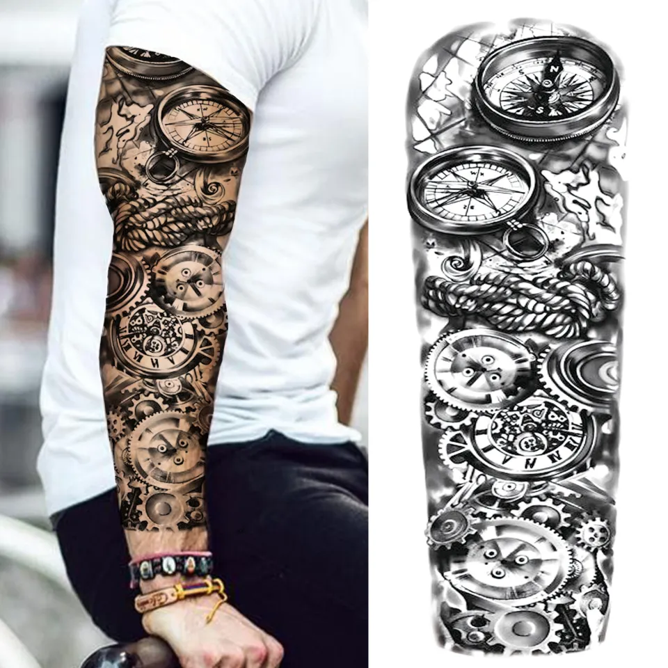 Buy S.A.V.I Temporary Tattoo For Girls Men Women 3D Robot Arm Sticker Size  19x12cm - 1pc. (602), Black, 4 g Online at Lowest Price Ever in India |  Check Reviews & Ratings - Shop The World