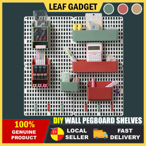DIY WALL PEGBOARD SHELVES Colourful Combo Wall Organizer Storage Rack Space Saving Easy Install Wall Mount for Stationary Bedroom Bathroom Cosmetics W-212