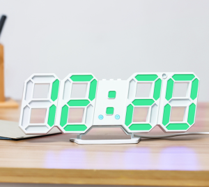 Caixing รุ่นCX-2218 นาฬิกาดิจิตอลไฟLED3มิติ นาฬิกาตกแต้งบ้าน นาฬิกาตกแต่งห้อง พร้อมสายUSB (No adapter)