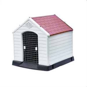 HATELI Waterproof Plastic Dog House for Small Medium Large Sized Dogs Durable Indoor Outdoor Stray Dog Cat House Puppy Shelter with Elevated Floor Easy to Assemble Dog Kennel with Air Vents